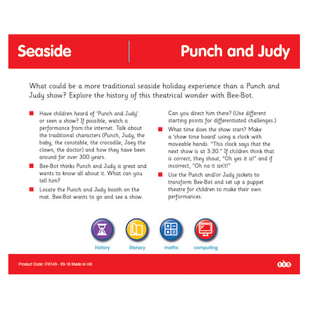 bee-bot/blue-bot seaside activity tin