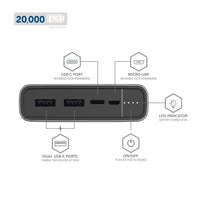 Thumbnail for bonelk powerbank 5000mah (gunmetal)