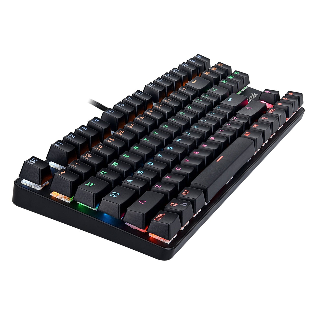 bonelk gaming mechanical compact wired rgb led keyboard (black)