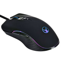 Thumbnail for bonelk x-715 gaming wired rgb led 7d mouse, 1200 to 3200cpi (black)