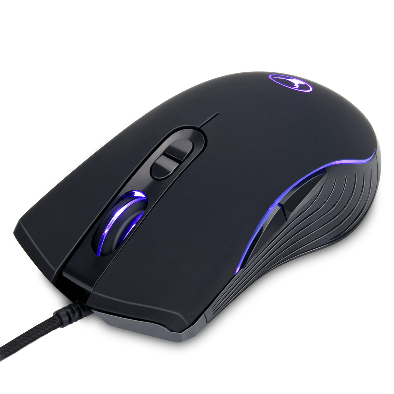 bonelk x-715 gaming wired rgb led 7d mouse, 1200 to 3200cpi (black)