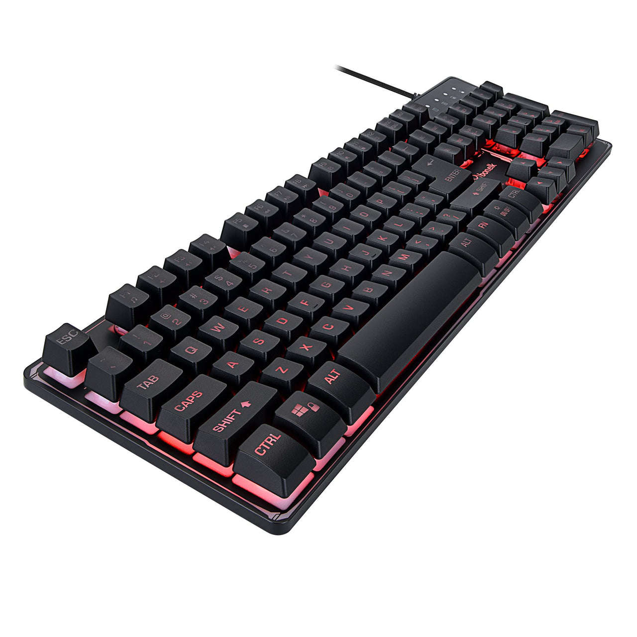 bonelk k-308 gaming led backlit keyboard, usb, full size (black)