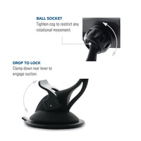 Thumbnail for bonelk smartphone holder, suction mount (black)