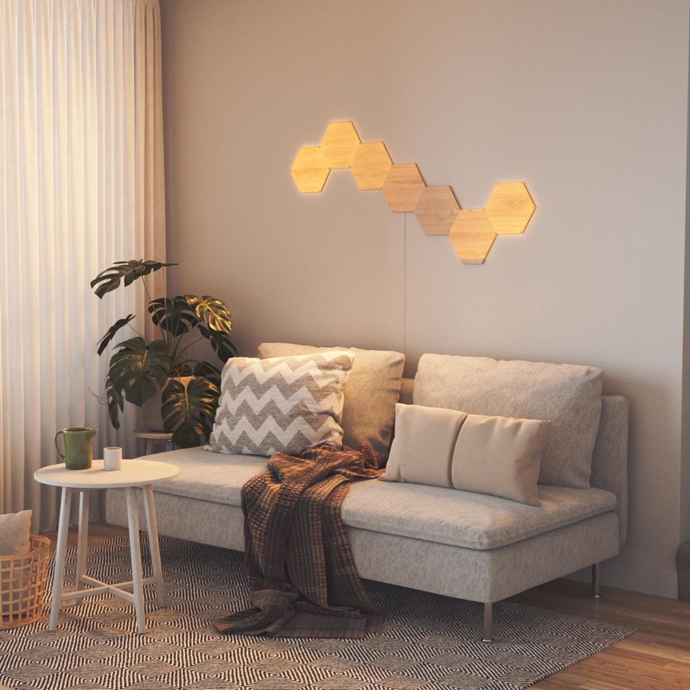 nanoleaf elements wood look expansion pack (3 pack)