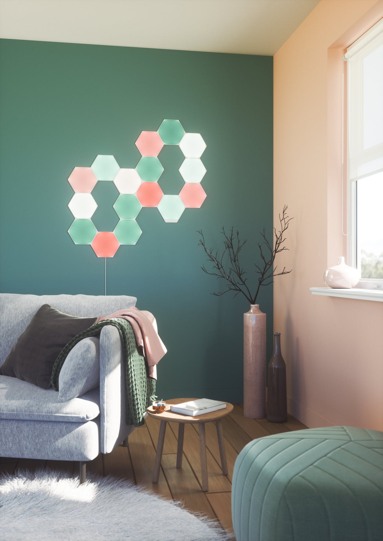nanoleaf shapes - hexagons starter kit (5 panels)