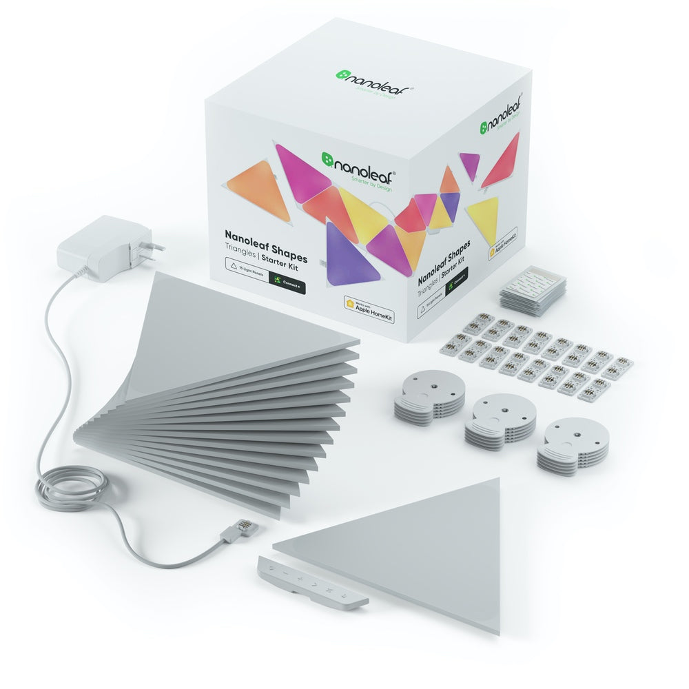 nanoleaf shapes - triangles starter kit (15 panels)
