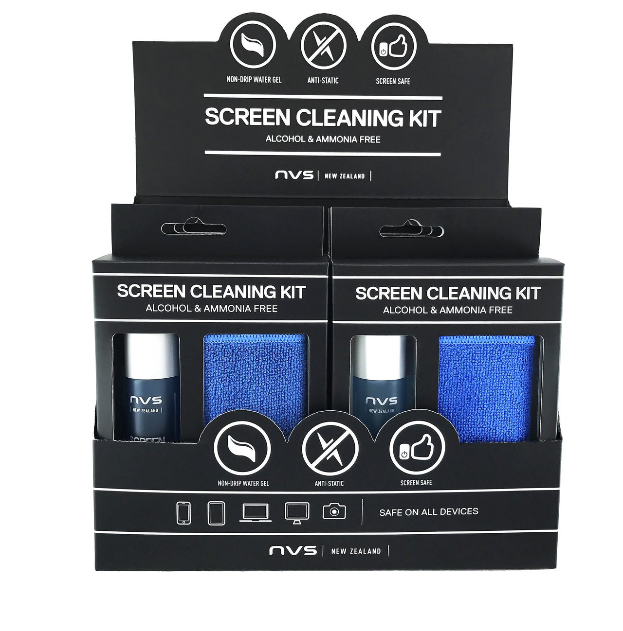 nvs screen cleaning kit (30 ml) 6-pack counter display