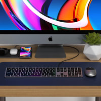Thumbnail for satechi slim w3 wired backlit keyboard (space grey)