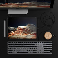 Thumbnail for satechi slim w3 wired backlit keyboard (space grey)