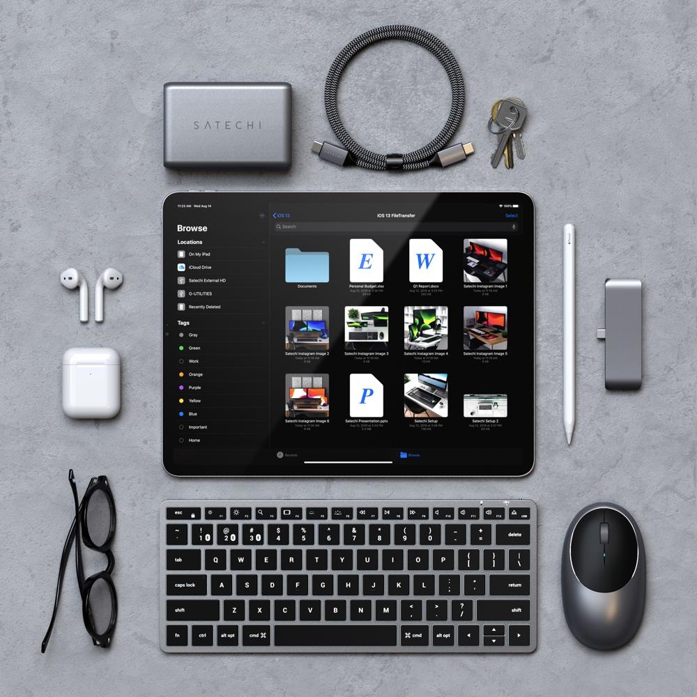 satechi slim x1 bluetooth backlit keyboard (space grey)