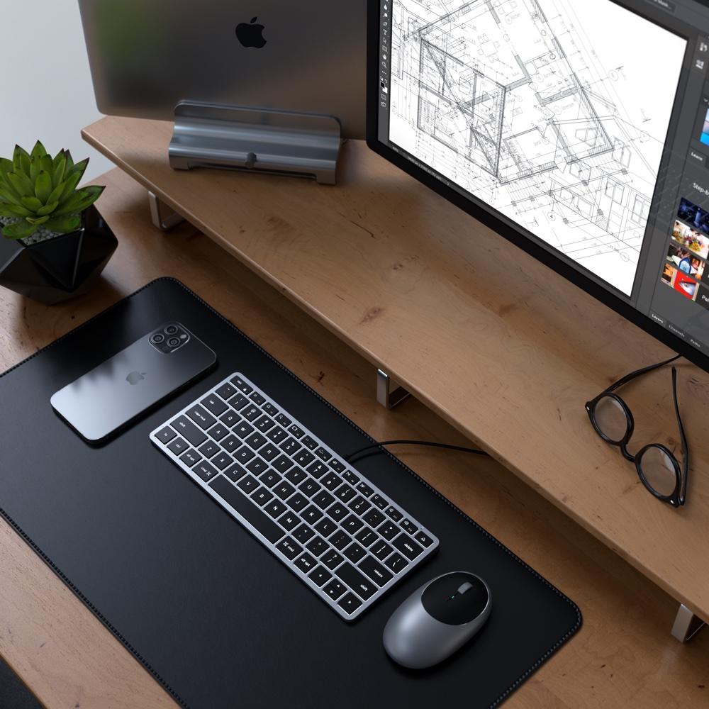 satechi slim w1 wired backlit keyboard (space grey)