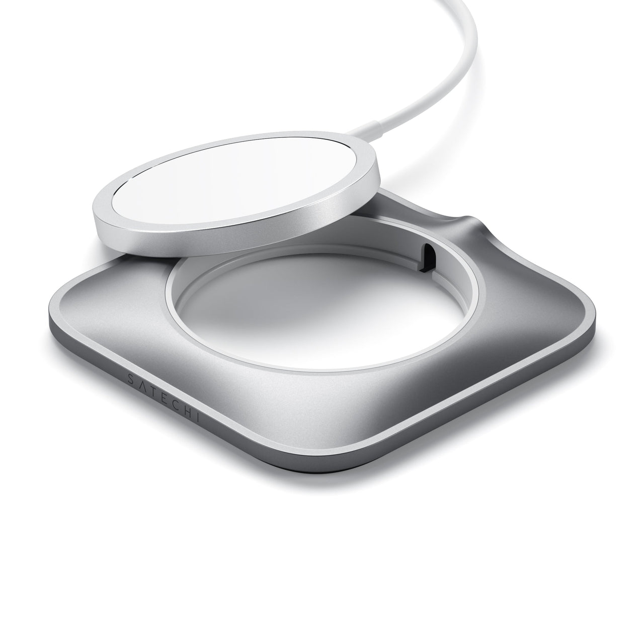 satechi aluminium dock enclosure for magsafe charger (space grey)