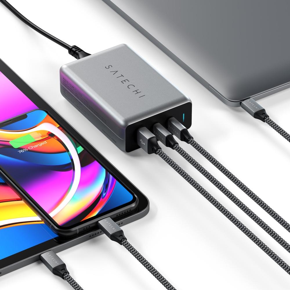 satechi 100w usb-c pd gan compact charger