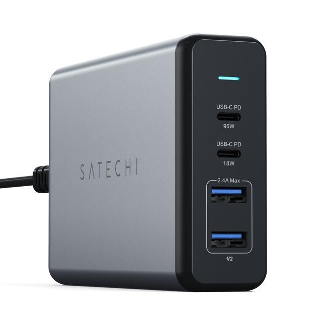 satechi 108w pro type-c pd desktop charger (space grey)