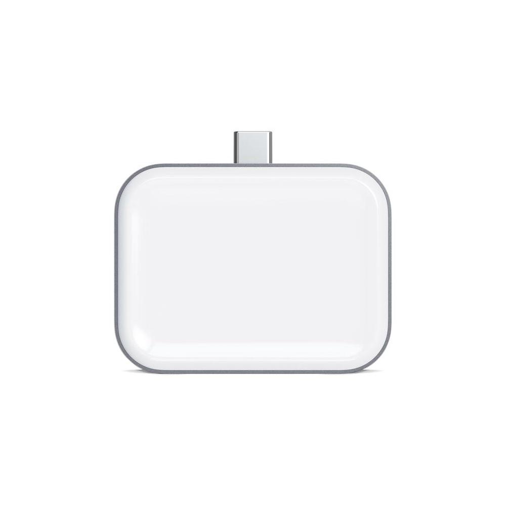 satechi usb-c wireless charging dock for airpods (space grey)