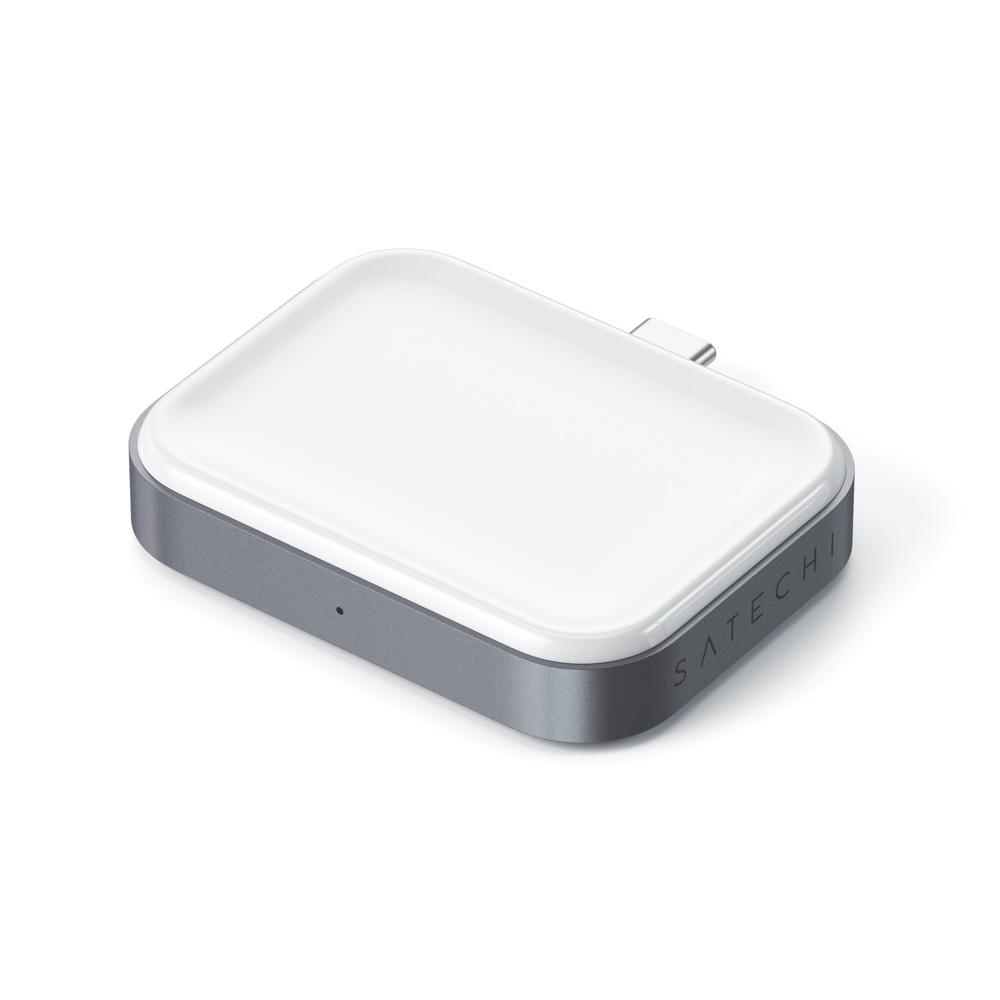 satechi usb-c wireless charging dock for airpods (space grey)