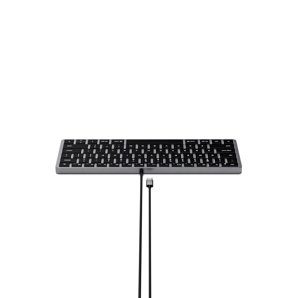 satechi slim w1 wired backlit keyboard (space grey)