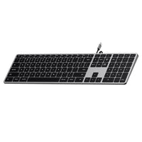 Thumbnail for satechi slim w3 wired backlit keyboard (space grey)