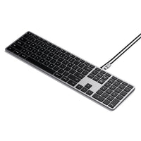 Thumbnail for satechi slim w3 wired backlit keyboard (space grey)