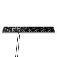 Thumbnail for satechi slim w3 wired backlit keyboard (space grey)