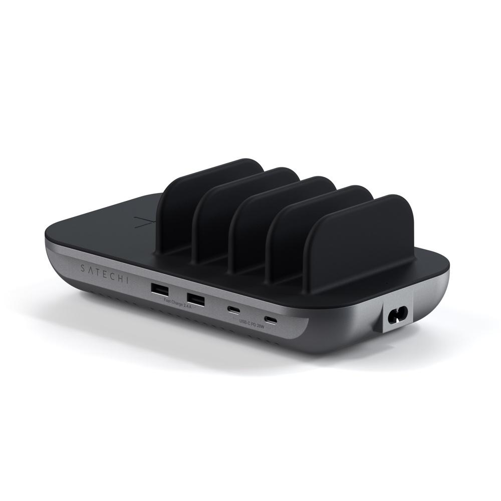 satechi dock5 multi-device charging station with wireless charging