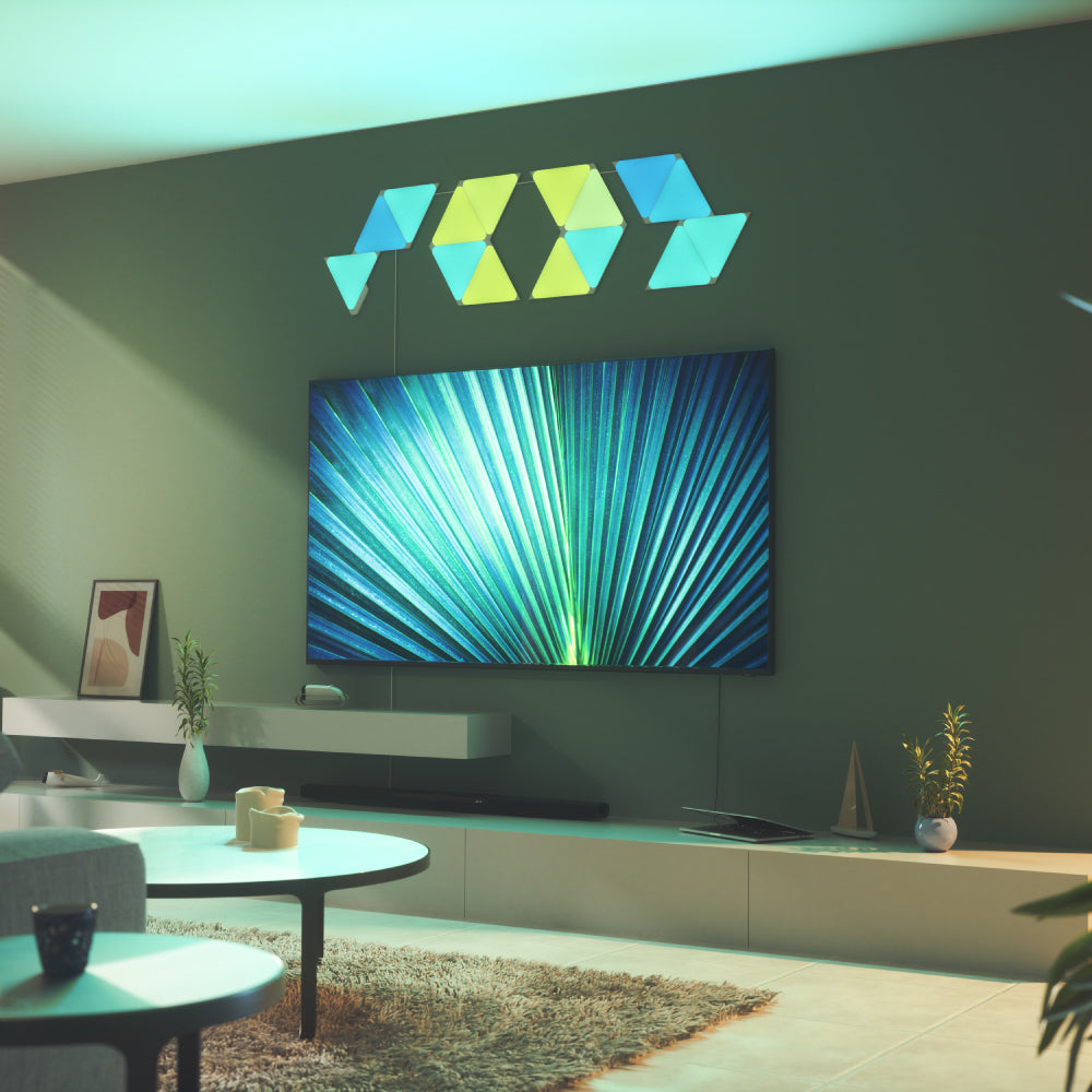 nanoleaf shapes - triangles starter kit (15 panels)