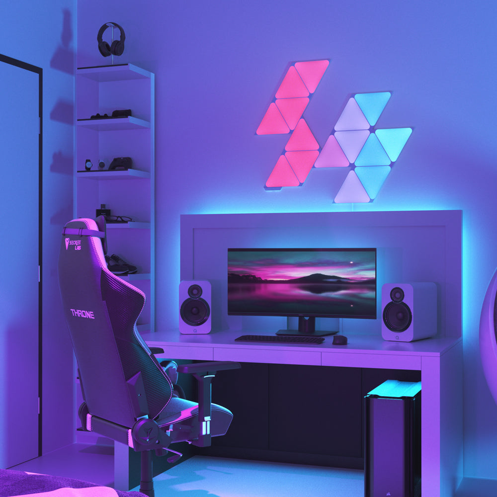 nanoleaf shapes - triangles starter kit (15 panels)