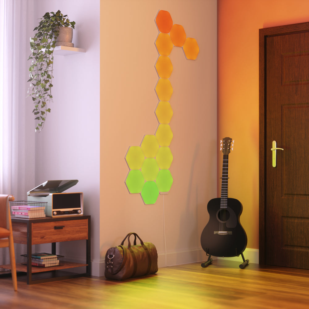 nanoleaf shapes - hexagons starter pack (15 panels)