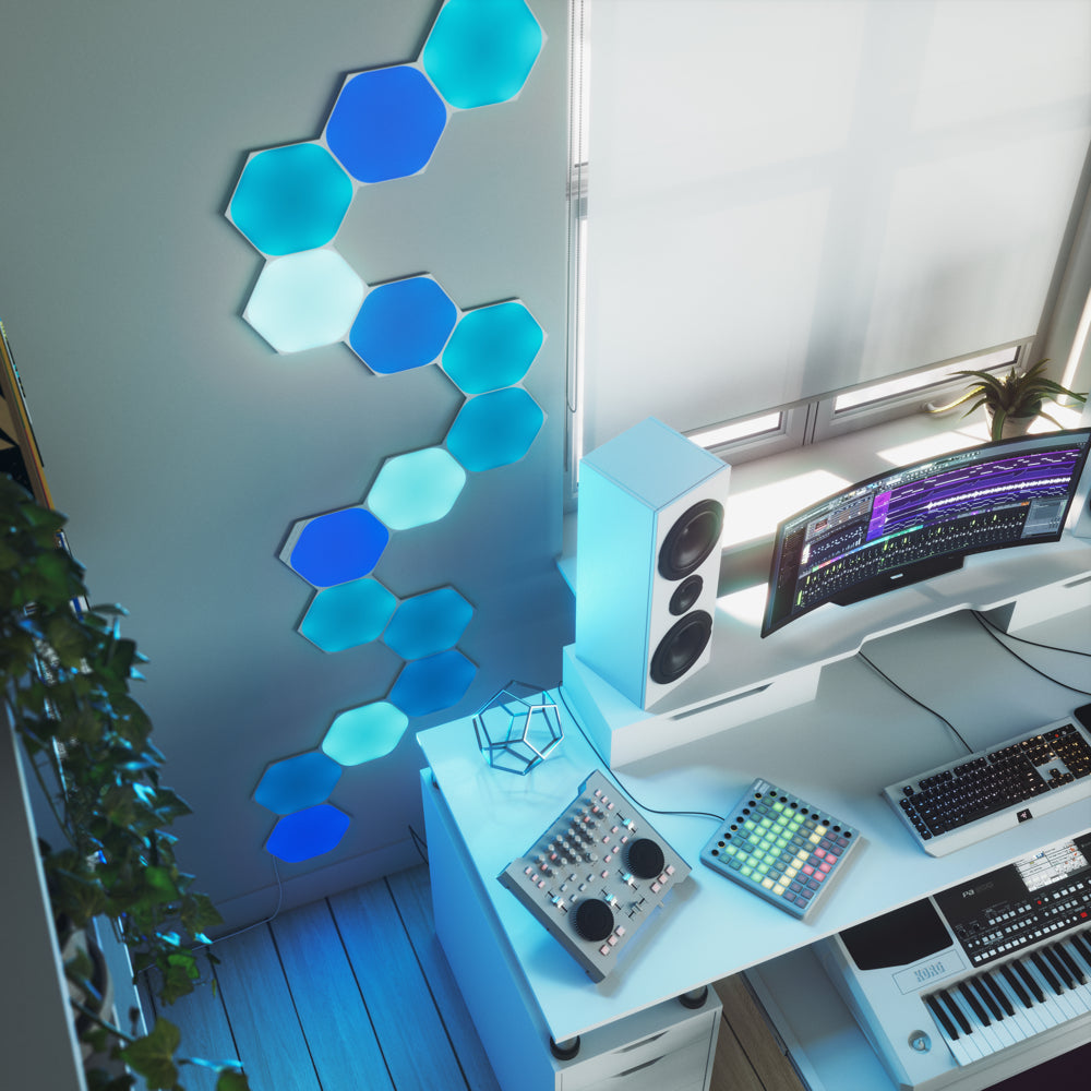 nanoleaf shapes - hexagons starter pack (15 panels)