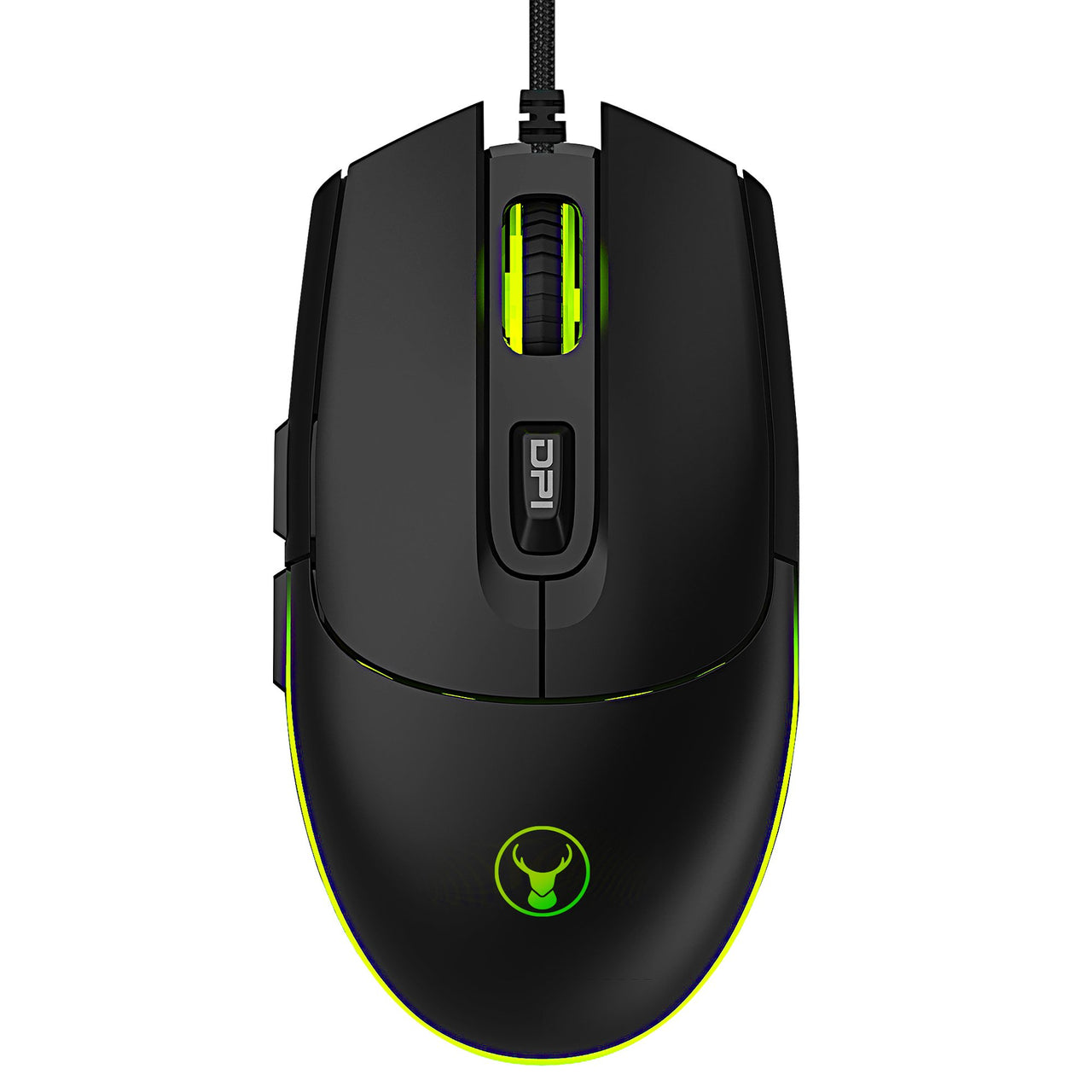 bonelk x-612 gaming wired rgb, led 6d mouse, 1000 to 4000cpi (black)