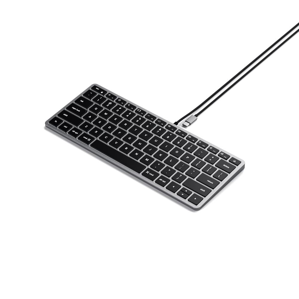 satechi slim w1 wired backlit keyboard (space grey)
