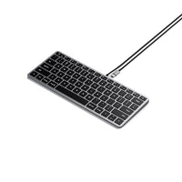 Thumbnail for satechi slim w1 wired backlit keyboard (space grey)