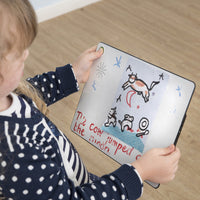 Child interacting with Premium Talk-Time Card in the classroom setting