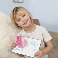 Child interacting with Premium Talk-Time Card in the classroom setting