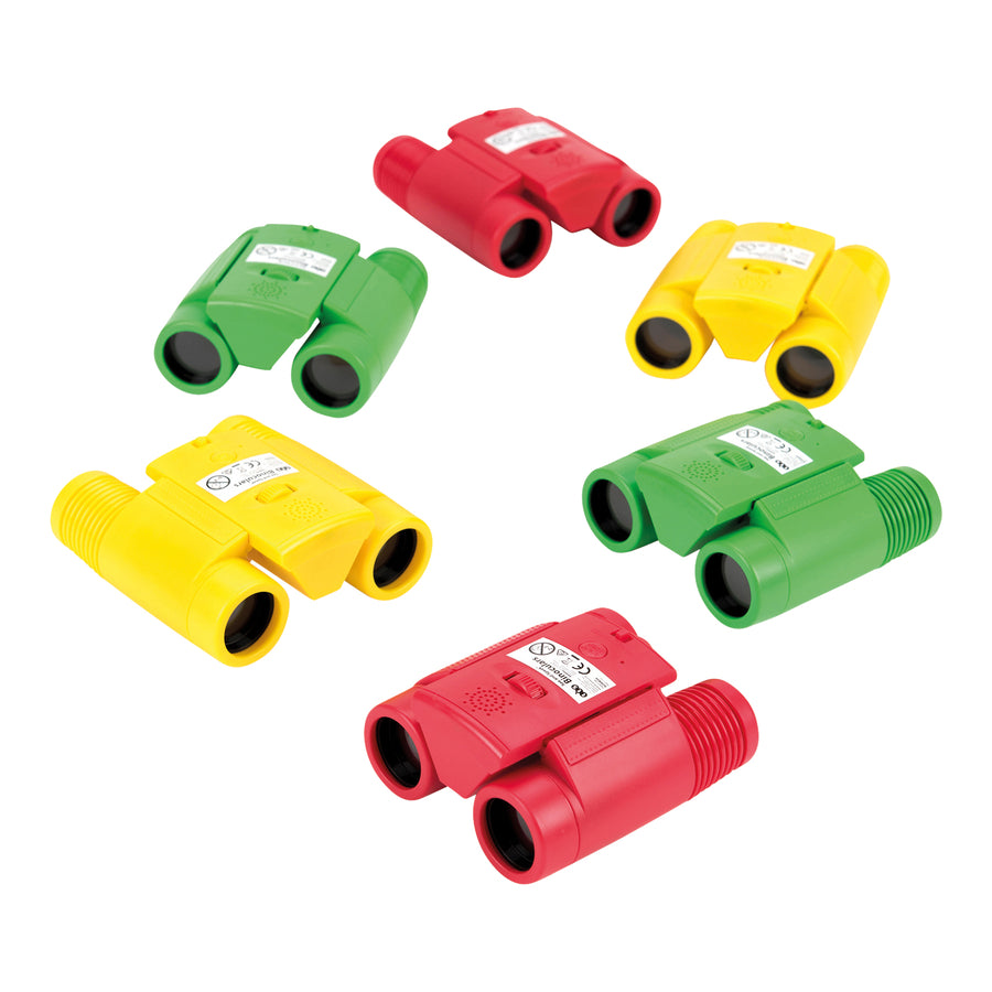 See and Speak Recordable Binoculars 6-Pack showcasing the voice recording feature