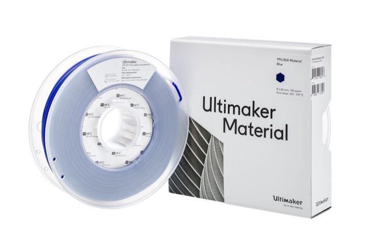 UltiMaker TPU 95A flexible filament 750g spool in blue