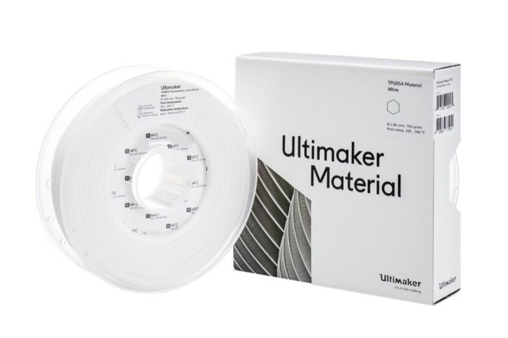 UltiMaker TPU 95A flexible filament 750g spool in white