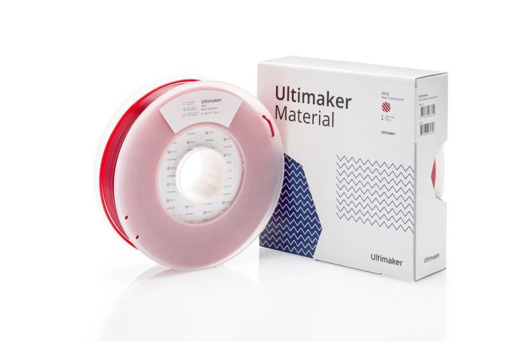 UltiMaker PETG filament 750g spool in red translucent