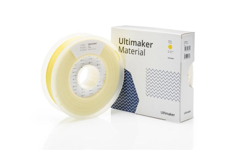 UltiMaker PETG filament 750g spool in yellow