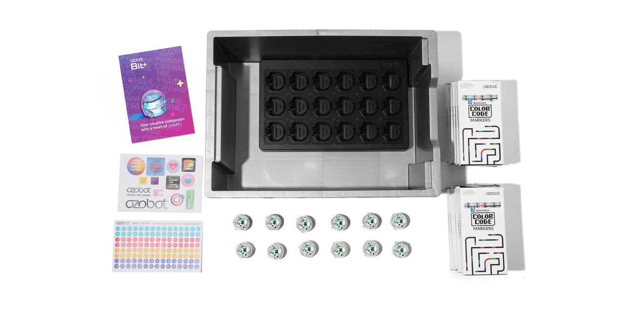 Ozobot Bit+ Classroom Kit pack contents
