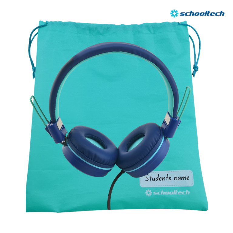 SchoolTech Extra Sturdy Headphones with Mic — 3.5mm, Class Set