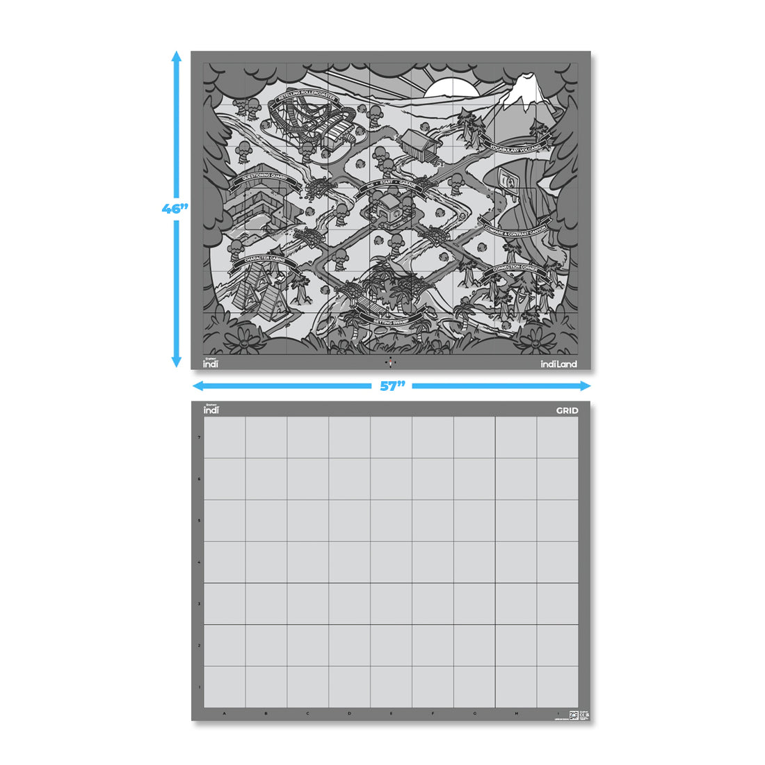 Blank grid side of the Sphero indi Code Mat, ready for custom coding exercises.