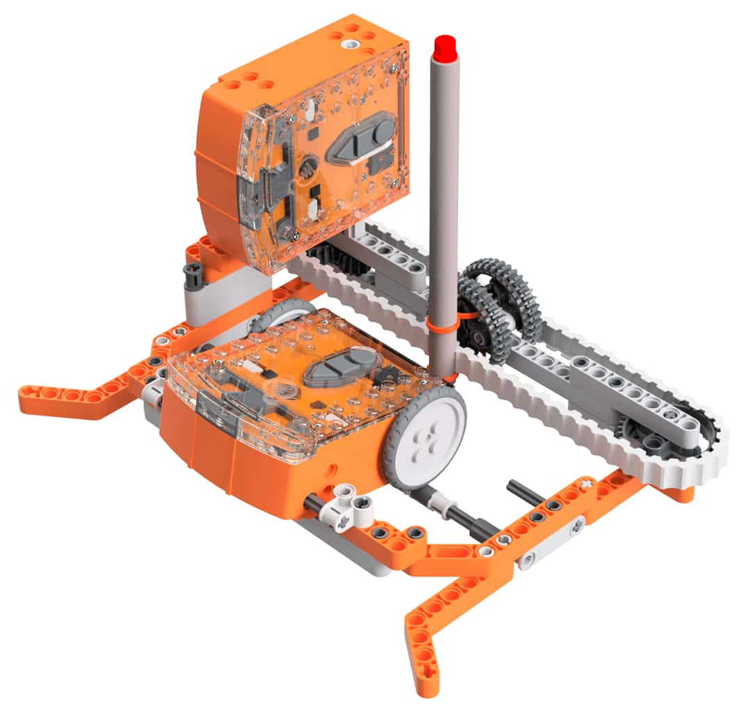 The EdCreate Edison Creator's Pack displayed with an Edison robot and LEGO brick compatible systems.