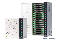 Thumbnail for Side view of Putnam 8 and 16 USB-C PD Charging Stations with external status lights