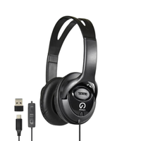 Shintaro USB-C headset with in-line microphone and USB-A adaptor