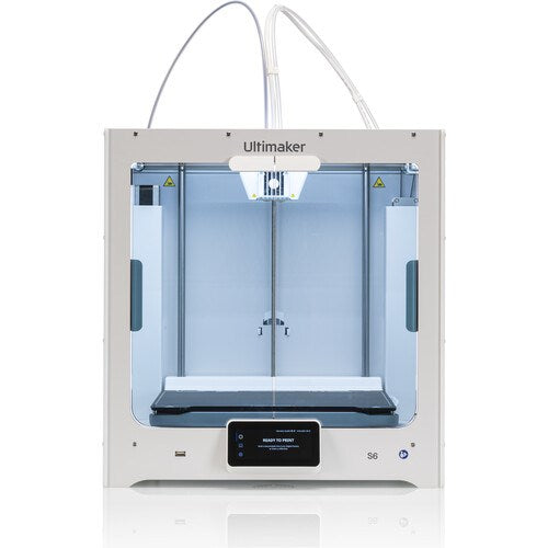 UltiMaker S6 Flex 3D printer, enclosed dual-extrusion model with PEI-coated flexible build plate