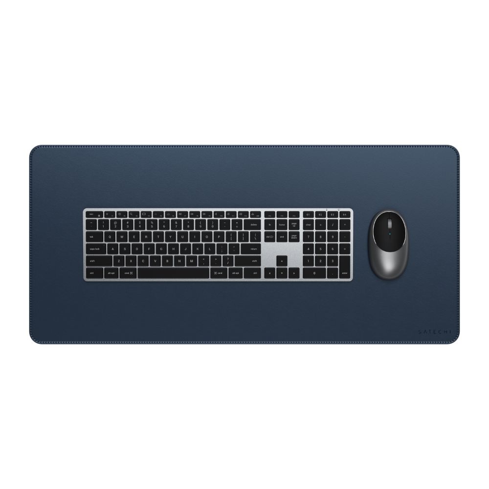 Satechi vegan-leather premium desk mat in navy
