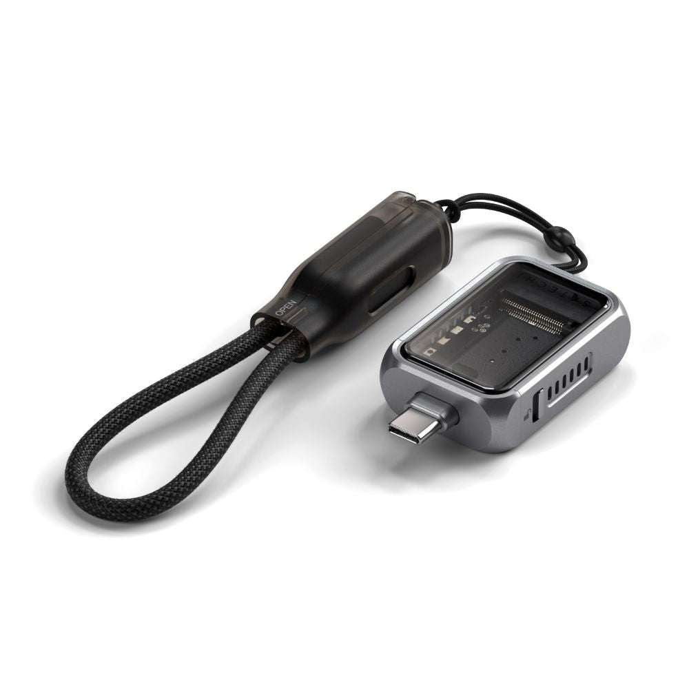 Satechi USB-C mini NVMe SSD enclosure in space grey