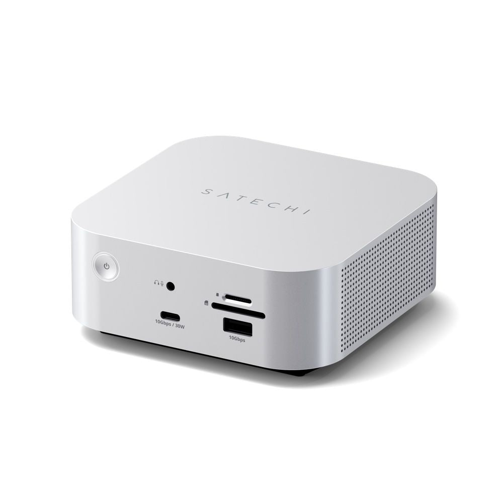 Satechi Thunderbolt 5 CubeDock with SSD enclosure in silver