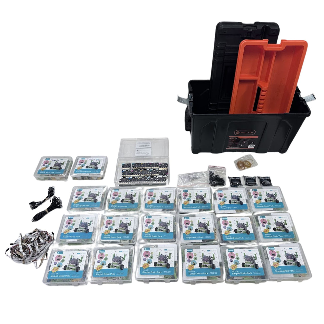 Ex-Demo ELECFREAKS micro:bit 6-in-1 Ring:bit Classroom STEM Bundle (18-Kit Set)